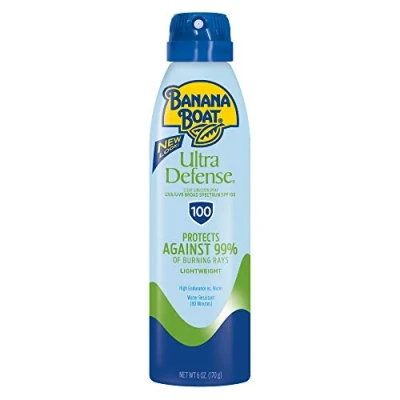 Abbildung von Banana Boat Sunscreen Ultra Defense MAX Skin Protect Mist Broad Spectrum Sun Care Spray SPF 100, 6 Ounce