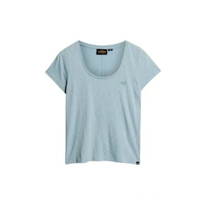 Abbildung von Superdry Scoop NECK Tshirt basic, Damen, Größe: 40, Forever blue