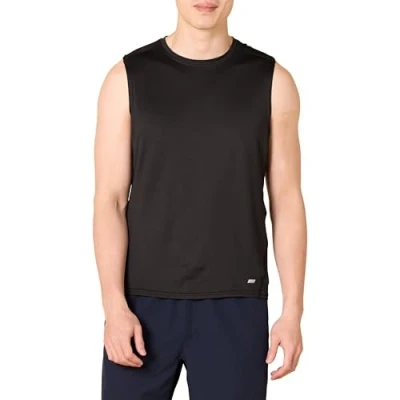 Abbildung von Amazon Essentials Herren Muscle Shirt aus Tech Stretch, Schwarz, L