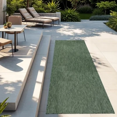 Abbildung von Outdoorteppich Teppich Outdoor Wohnzimmer Esszimmer Balkon Wetterfest, TT Home, Läufer, Höhe: 4 mm