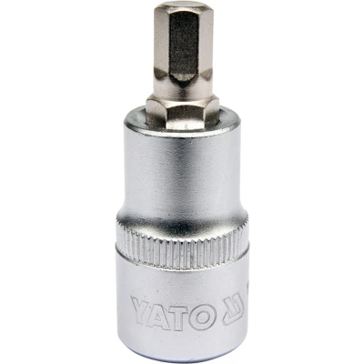 Abbildung von YATO YT 04384 Steckschlüsseleinsatz DIN3120 8mm Chrom Vanadium Stahl, Werkzeugstahl