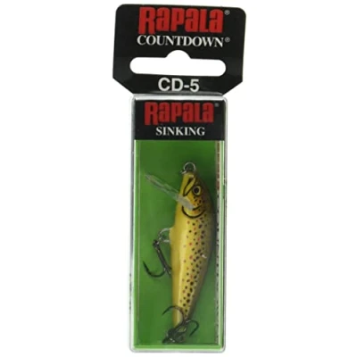 Abbildung von Rapala Unisex Adult Countdown Angelköder Angelzubehör aus Balsaholz Süßwasser Spinnköder Lauftiefe 0.9 1.8m Fischköder 5cm, 5g Hergestellt in Estland Artistic, Standard