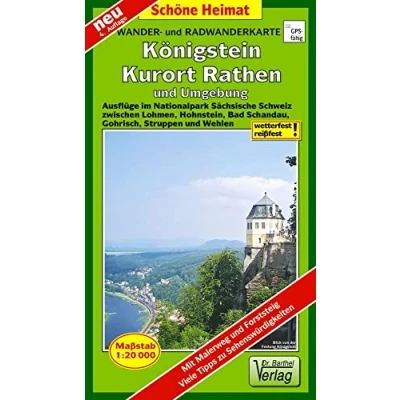 Abbildung von Radwander und Wanderkarte Königstein, Kurort Rathen Umgebung: Ausflüge im Nationalpark Sächsische Schweiz zwischen Lohmen, Hohnstein, Bad ... Struppen Wehlen. 1:20000 (Schöne Heimat)
