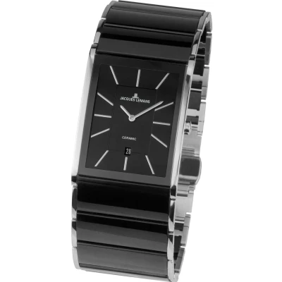 Abbildung von Jacques Lemans Dublin Uhr, Herren, Größe: One Size, Schwarz silber