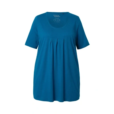 Abbildung von Ulla Popken Tshirt basic, Damen, Größe: 46/48, Cerulean