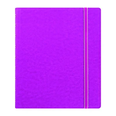 Abbildung von Filofax REFILLABLE NOTEBOOK CLASSIC, 9.25&quot; x 7.25&quot; Fuchsia Elegant leather look cover with moveable pages Elastic closure, index, pocket and page marker (B115905U)