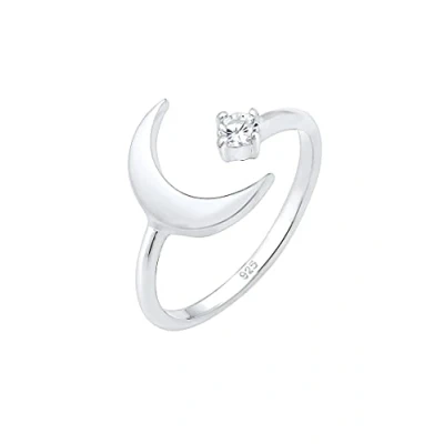 Abbildung von Elli HALF MOON Astro Ring silvercoloured, Damen, Größe: 54, Silver coloured