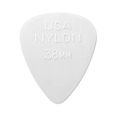 Abbildung von DUNLOP Nylon Standard 0,38 mm weiß, 12er Pack Plektren (44P038)