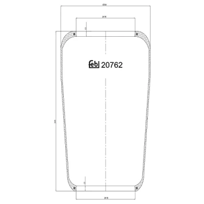Abbildung von FEBI BILSTEIN 20762 Federbalg, Luftfederung RENAULT TRUCKS: Magnum