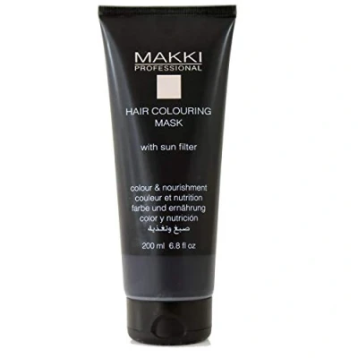 Abbildung von Makki Schwarz semi permanente Haarfärbung Maske farbe und ernährung (Black)