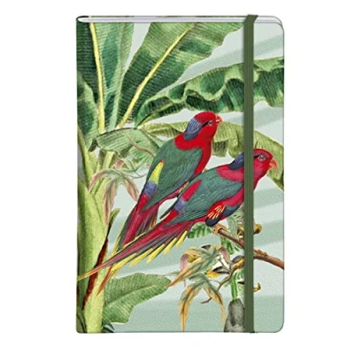 Abbildung von Clairefontaine 115769C Jungle harmony, Notizbuch mit festem Einband DIN A6, 10,5x14,8cm, 48 Blatt liniert, 90g, dehnbarer Taschen, Gummizugverschluss,Motive sortiert, 1 Stück