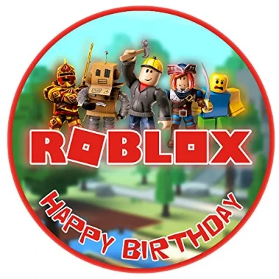 Abbildung von Tortenaufleger ROB_LOX FAN Motiv Essbare Tortendeko Tortenbild Kuchendekoration Fondant Rund Ø20CM