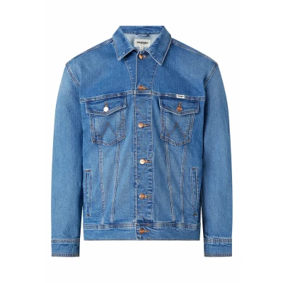 Abbildung von Wrangler ANTI FIT Jeansjacke, Herren, Größe: Small, blue eyes