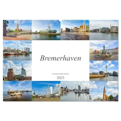 Abbildung von Bremerhaven Stadtansichten (Wandkalender 2025 DIN A2 quer), CALVENDO Monatskalender
