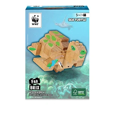 Abbildung von FabBrix WWF Wooden Bricks Sea turtle Holzbausteine, Klemmbausteine Holzbaukasten