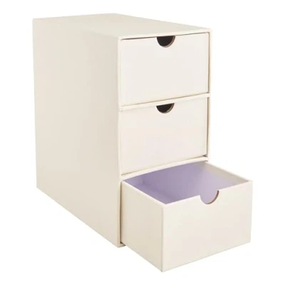 Abbildung von VBS Aufbewahrungsbox Schubladenbox 3 schübig (4 St), 10 cm x 18,5