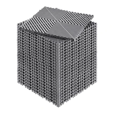 Abbildung von VEVOR 24 x Drainagematte Garage Bodenfliesen Ineinandergreifend 31x31cm Grau