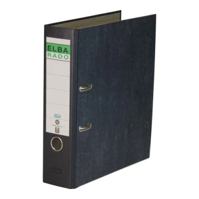 Abbildung von Elba Recycling Ordner A4, Rado Wolkenmarmor, 8 cm breit, schwarz, 1 Stück