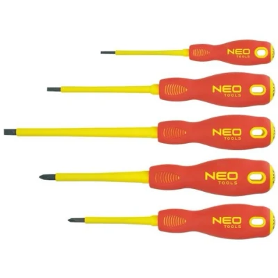 Abbildung von NEO TOOLS 04 220 Schraubendrehersatz 5 SL2.5, SL4, SL6.5, PH1, PH2 Display (Karton)