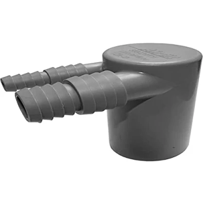Abbildung von Airfit GmbH &amp; Co. KG Ablaufrohr Doppel Anschlusswinkel f. Waschmaschinen und Trockner, gewinkelt DN 40