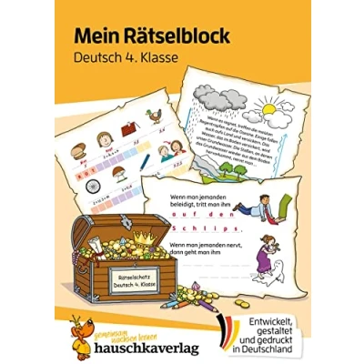 Abbildung von Mein Rätselblock Deutsch 4. Klasse: Rätsel für kluge Köpfe mit Lösungen Förderung Freude (Das Rätselbuch die Grundschule, Band 684)