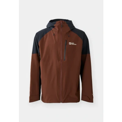 Abbildung von Jack Wolfskin Eagle PEAK 2L Regenjacke / wasserabweisende Jacke, Herren, Größe: 3XL, Hot choc