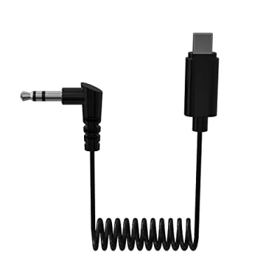 Abbildung von Hollyland Kabelloses Lavalier Mikrofonsystem 3,5 mm Stecker auf USB Typ C Kopfhöreradapter, Audiokabel, kompatibel mit Galaxy/Google Pixel/Android Smartphone, für Lark 150/Lark M1, Schwarz