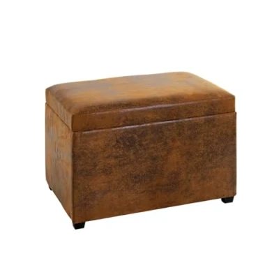 Abbildung von HAKU Möbel Sitztruhe braun, Vintage, MDF, Textilgewebe Maße: B 58 cm x H 42 T 39 cm, Style: Industrial