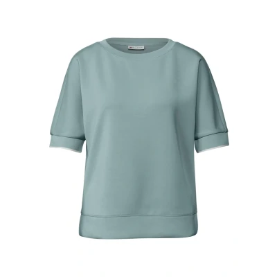 Abbildung von Street One SILK LOOK Tshirt basic, Damen, Größe: 44, Blau