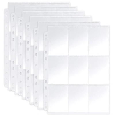 Abbildung von Koogel 540 Pockets Sammelkarten Hüllen, 60 Seiten Einseitige 9 Leere Sammelalbum, 11 Löcher A4 Kartenhüllen für Ringbüchern, Transparente Sammelmappe Sport und Spielkarten