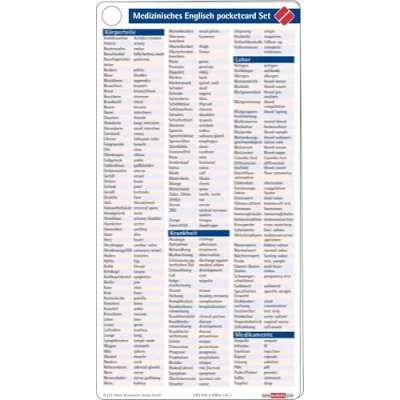 Abbildung von Medizinisches Englisch pocketcard Set