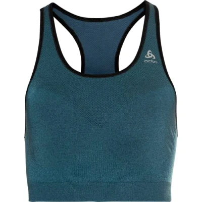 Abbildung von Odlo Damen SEAMLESS MEDIUM CERAMICOOL Sport BH, blue wing teal melange, XS