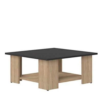 Abbildung von Temahome Couchtisch Square 67 x cm, Eiche und Schwarz, 30,5 cm (BxTxH)