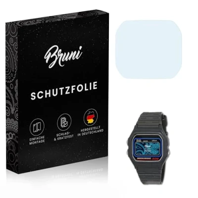 Abbildung von Bruni Schutzfolie kompatibel mit Casio W 59 1VQES Folie, glasklare Displayschutzfolie (2X)