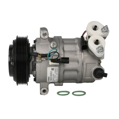 Abbildung von BOSCH 1 986 AD1 403 Kompressor 12V PS R1 R1234yf, R134a mit Montageanleitung, Dichtring VOLVO: V60 I, XC90 II, V40 Schrägheck