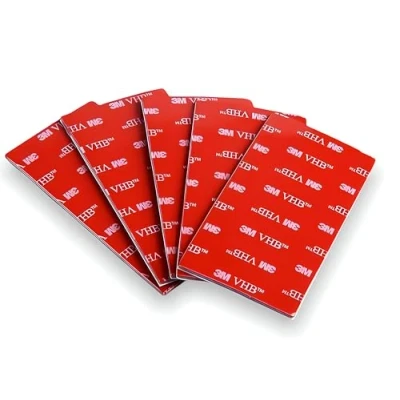 Abbildung von 3M VHB Doppelseitiges Klebeband aus Acrylschaum, rechteckig, wasser und hochtemperaturbeständig, für Auto, Haus Büro (25 mm x 50 mm) (50 Stück)