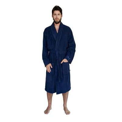 Abbildung von PUMA Bademantel für Damen und Herren blue Gr. L/XL