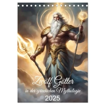 Abbildung von Zwölf Götter der griechischen Mythologie (Tischkalender 2025 DIN A5 hoch), CALVENDO Monatskalender