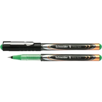 Abbildung von Schneider XTRA 825 10 Stück Tintenroller, mit liquid ink technologie und konische Spitze Tinte grün