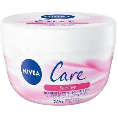 Abbildung von NIVEA Care Sensitive, Creme für Körper &amp; Gesicht, 3 x 200 ml Tiegel