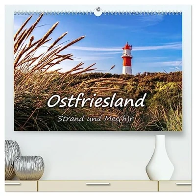 Abbildung von OSTFRIESLAND Strand und Mee (hochwertiger Premium Wandkalender 2025 DIN A2 quer), Kunstdruck in Hochglanz