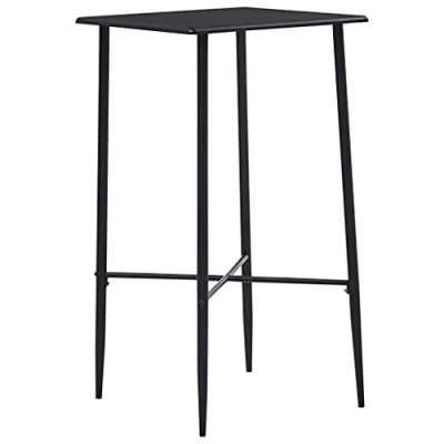 Abbildung von vidaXL Bartisch Bistrotisch Stehtisch Esstisch Tisch Partytisch Küchenbartisch Küchentisch Tresentisch Bartresen Schwarz 60x60x111cm MDF