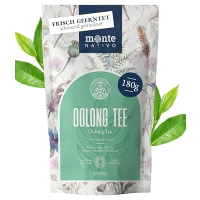 Abbildung von Oolong Tee Monte Nativo (180g) lose Oolongtee aromatisch und rein Loser ohne Zusätze Natürlicher Geschmack Gesund belebend Hochwertiger Blatttee