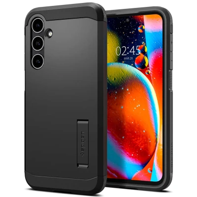 Abbildung von Samsung Galaxy S23 FE Hülle Kunststoff Spigen Backcover/Hard Case Handyhülle Schwarz Shockproof/Stoßfest