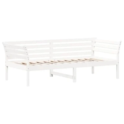 Abbildung von vidaXL Bett Tagesbett Weiß 90x200 cm Massivholz Kiefer