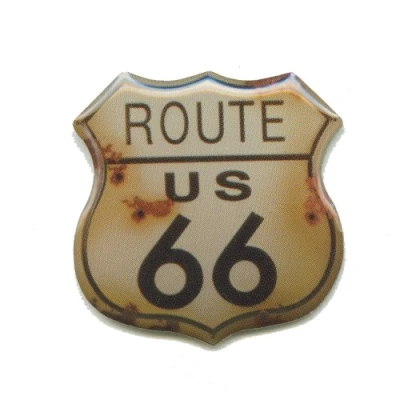 Abbildung von hegibaer Großer Route 66 USA Mainstreet Mother Road Nostalgie Retro Pin Anstecker 0593