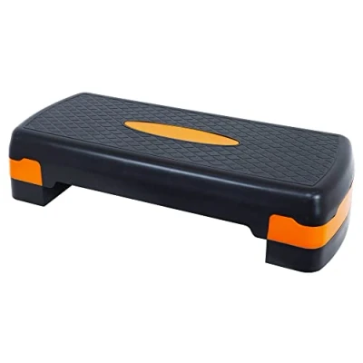 Abbildung von Signature Fitness Verstellbarer Aerobic Stepper Stepper, Plattform Trainer, Medium, Schwarz/Orange
