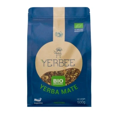 Abbildung von YERBEE Yerba Mate Tee Bio (500 g) Argentinien Gereift, Luftgetrocknet, Rauchfrei, Staubarm Premium Argentinische mit Feinen Blättern
