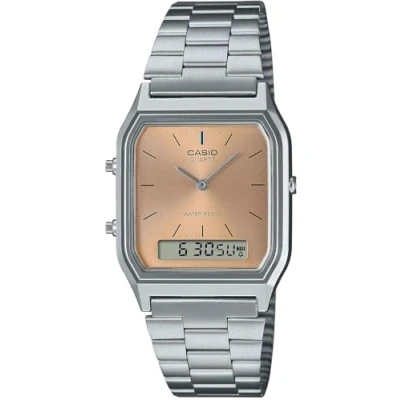 Abbildung von Casio Unisex Uhr orange/silvercoloured, Größe: One Size, Orange/silver coloured