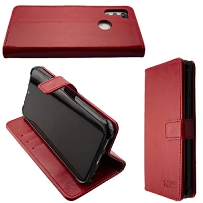 Abbildung von caseroxx Handy Hülle Tasche kompatibel mit Gigaset GS4 / Senior Bookstyle Case Wallet in rot